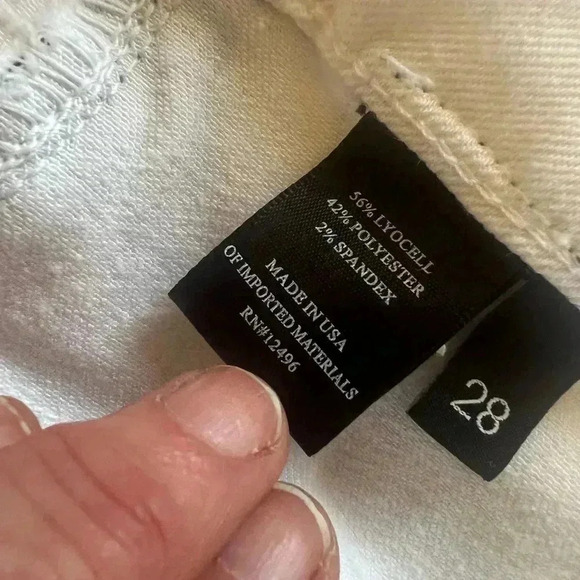 Parker Smith White Jeans with navy/orange trim. 28 skinny perfect condition. - Picture 5 of 15